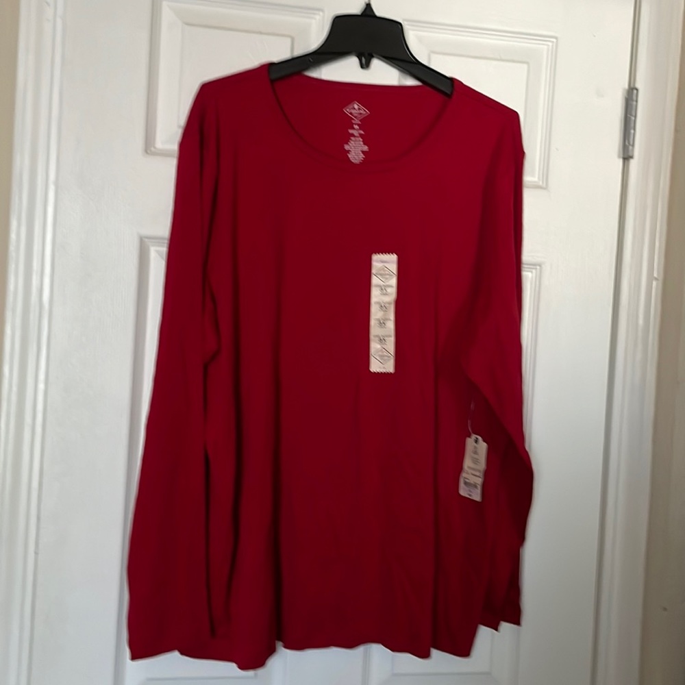 NWT 3X women’s shirt red long sleeve
